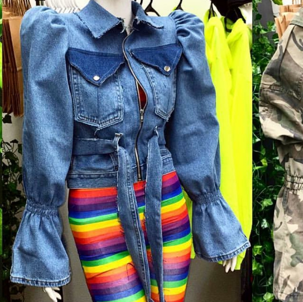 Women custom denim jacket